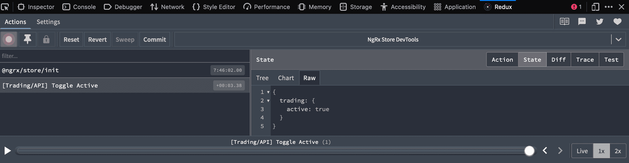 Redux DevTools in the browser